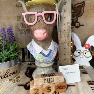 Bunny and Beans Highland Cow Bust